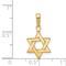 14K Yellow Gold Star of David Pendant Charm Jewelry 21mm x 12mm